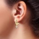 Diamond Earring in 18 kt gold (2.30 gram) with Diamonds (0.17 ct)