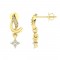 Diamond Earring in 18 kt gold (2.30 gram) with Diamonds (0.17 ct)