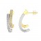 Diamond Earring in 18 kt gold (3.40 gram) with Diamonds (0.35 ct)