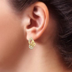 Diamond Earring in 18 kt gold (2.90 gram) with Diamonds (0.27 ct)