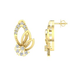 Diamond Earring in 18 kt gold (2.90 gram) with Diamonds (0.27 ct)