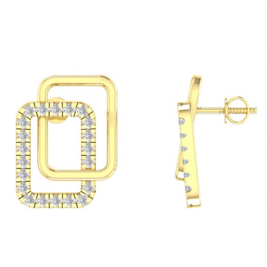 Diamond Earring in 18 kt gold (1.70 gram) with Diamonds (0.27 ct)