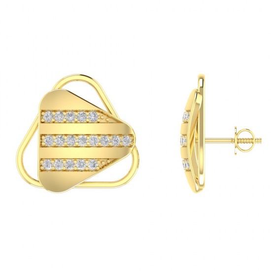 Diamond Earring in 18 kt gold (3.10 gram) with Diamonds (0.23 ct)