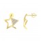 Diamond Earring in 18 kt gold (1.40 gram) with Diamonds (0.12 ct)