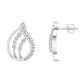 Diamond Earring in 18 kt gold (1.50 gram) with Diamonds (0.21 ct)