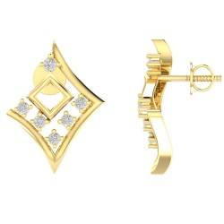 Diamond Earring in 18 kt gold (3.80 gram) with Diamonds (0.20 ct)