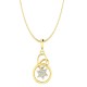 Diamond Pendant in 18 kt gold (1.90 gram) with Diamonds (0.14ct) 