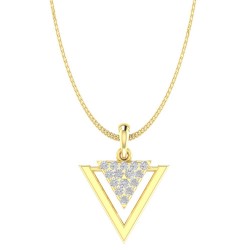 Diamond Pendant in 18 kt gold (1.40 gram) with Diamonds (0.17 ct) 