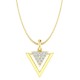 Diamond Pendant in 18 kt gold (1.40 gram) with Diamonds (0.17 ct) 