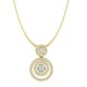 Diamond Pendant in 18 kt gold (2.50 gram) with Diamonds (0.63 ct) 