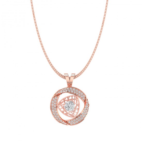 Diamond Pendant in 18 kt gold (4.60 gram) with Diamonds (1.18 ct)