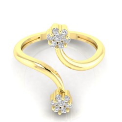 Diamond Ring in 18 kt gold (2.80 gram) with diamond (0.19 ct)