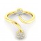 Diamond Ring in 18 kt gold (2.80 gram) with diamond (0.19 ct)