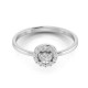 Diamond Ring in 18 kt gold (1.80 gram) with diamond (0.19 ct)