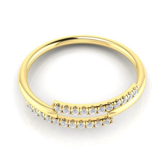 Diamond Ring in 18 kt gold (1.70 gram) with diamond (0.14 ct)