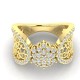 Diamond Ring in 18 kt gold (6.70 gram) with diamond (0.52 ct)