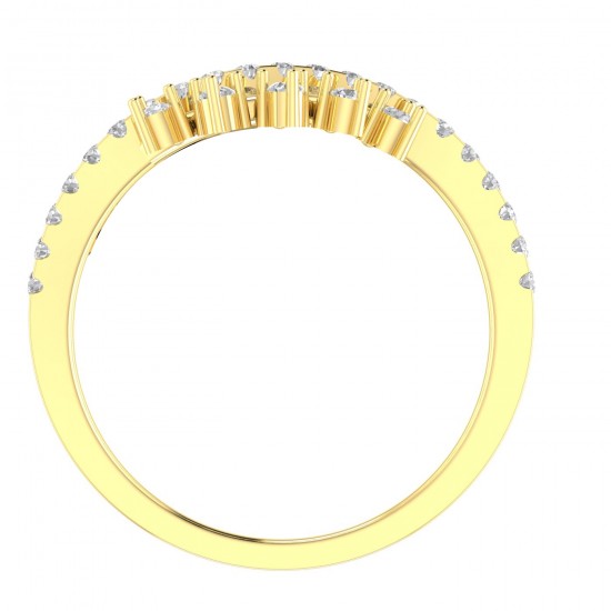 Diamond Ring in 18 kt gold (3.10 gram) with diamond (0.24 ct)