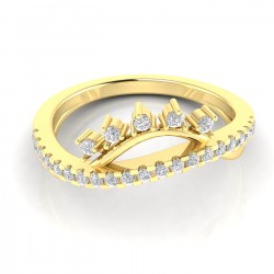 Diamond Ring in 18 kt gold (3.10 gram) with diamond (0.24 ct)